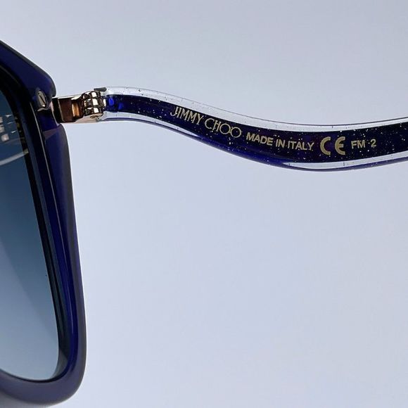? JIMMY CHOO SUVI/S PJP08 Sunglasses Blue Dark Blue Browline Gradient Women